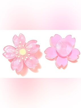 2 Flower Glossy Resin Croc Charms Jibbit Shoe Charm Disney Croc Charms